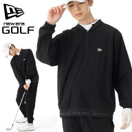ニューエラ ゴルフ ウェア プルオーバー 長袖 NEW ERA GOLF ナイロン 黒 メンズ レディース ブランド お…