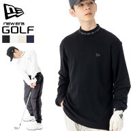 ニューエラ ゴルフ ウェア NEW ERA GOLF 長袖 ハイネック 綿 コットン 黒 白 メンズ レディース ブランド…