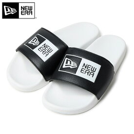 ニューエラ サンダル NEW ERA シューズ シャワーサンダル 黒 ボックスロゴ ブランド 大きいサイズ おしゃれ かっこいい 人気 春 秋 冬 ニューエラー 正規品 小さいサイズ ユニセックス 男女兼用 ストリート コーデ