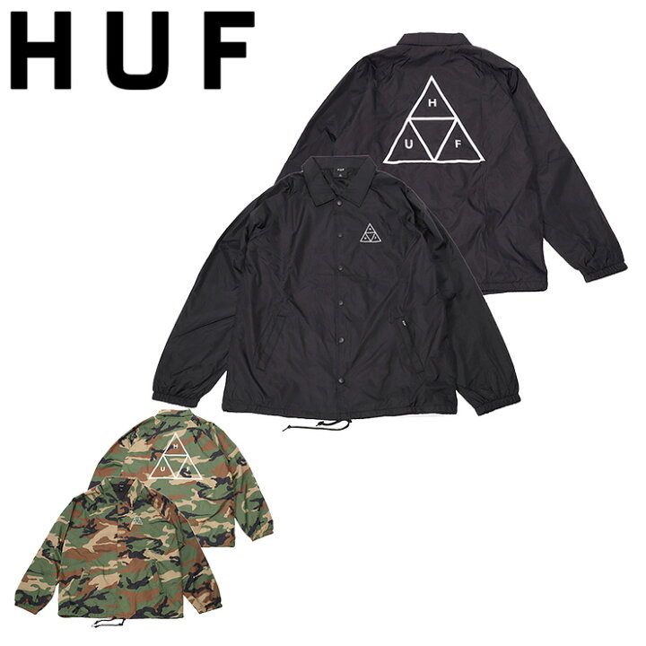 楽天市場】ハフ コーチジャケット ESSENTIALS TRIPLE TRIANGLE HUF 