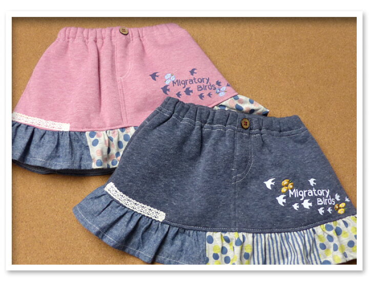 楽天市場】【送料無料】ベビー服 女の子 スカート ボトム 裏起毛 