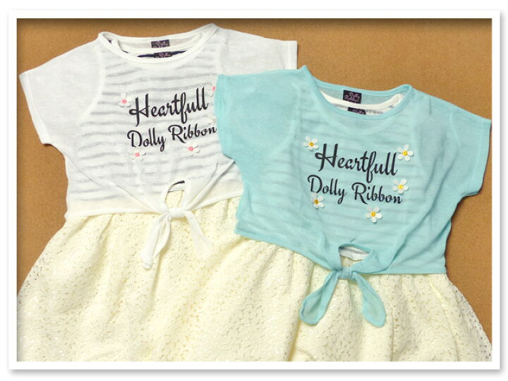楽天市場】子供服 女の子 タンクワンピース Tシャツ 半袖 Dolly Ribbon 