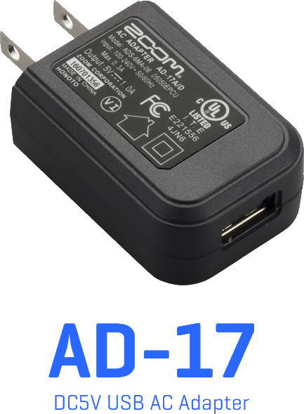 ZOOMズーム ACアダプター 送料無料新品 AD-17 5V 配送員設置送料無料 1A