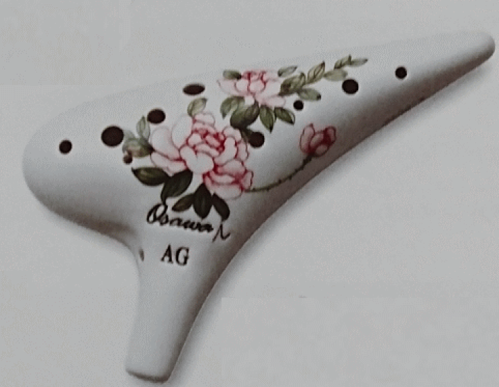 さくら 桜 花柄デザイン 陶器製オカリナ 12穴 専用ケース付き ac アルト さくら 桜 花柄デザイン 陶器製オカリナ 12穴 専用ケース付き ac