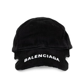 バレンシアガ BALENCIAGA 帽子 メンズ レディース キャップ ブラック HAT NOTCH LOGO VISOR CAP 697748 410B 20107 BLACK/WHITE