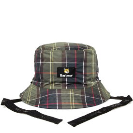 バブアー×メゾン キツネ BARBOUR × MAISON KITSUNE コラボ メンズ レディース リバーシブル バケットハット REVERSIBLE BUCKET HAT MHA0836【英国】【2023AW-】