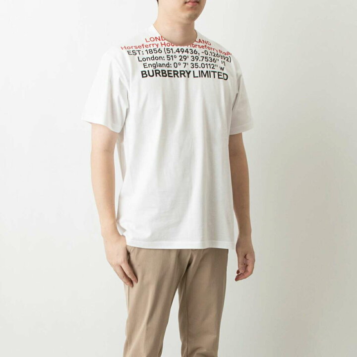 楽天市場】バーバリー BURBERRY メンズ Tシャツ ホワイト JENSEN 