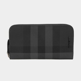 バーバリー BURBERRY 財布 メンズ ラウンドファスナー長財布 LG ZIG 80702541 BRT:141900 A1208 CHARCOAL【英国】