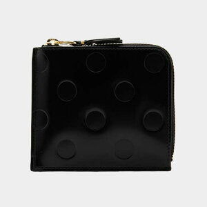 �R���f�M�����\�� COMME DES GARCONS ���z L���t�@�X�i�[���z/�R�C���P�[�X �u���b�N POLKA DOTS EMBOSSED ZIP AROUND WALLET [�|���J�h�b�g�G���{�X] ���f�B�[�X �����Y SA3100NE BLACK�y�~�j���z�z