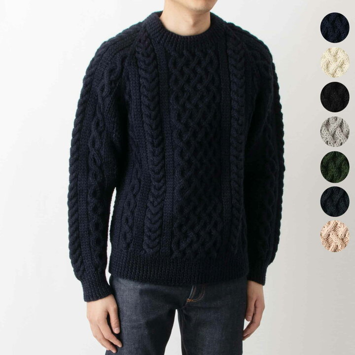 楽天市場】インバーアラン INVERALLAN クルーネック長袖ニット ARAN 