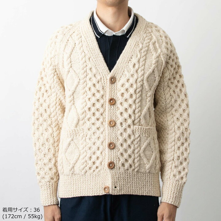 楽天市場】インバーアラン INVERALLAN 長袖ニットカーディガン ARAN V 