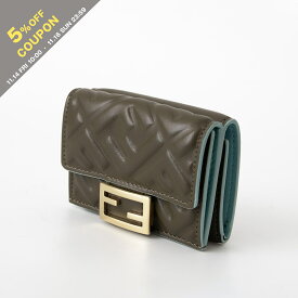 【5％OFFクーポン対象】フェンディ FENDI 財布 三つ折り財布 BAGUETTE MICRO TRIFOLD WALLET [バゲット] 8M0395 AT00 レディース