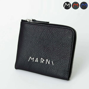 �}���j MARNI ���z �����Y L���t�@�X�i�[���z/�R�C���P�[�X �u���b�N ZIP AROUND [�����f�B���O] PFMI0095Q0 P6533 00N99 BLACK