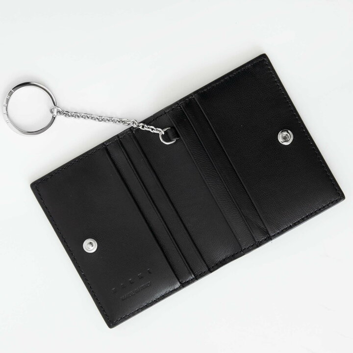 楽天市場】マルニ MARNI メンズ キーリング付き カードケース ブラック 