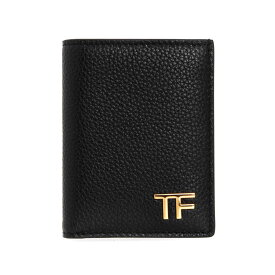【ポイント3倍】トムフォード TOM FORD 財布 メンズ 二つ折り財布 FOLDING CARD HOLDER W/CASH SLOT YT279 LCL158G 1N001 BLACK/GOLD