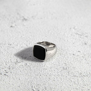 �g���E�b�h TOM WOOD �����O �w�� CUSHION BLACK ONYX [�N�b�V�����E�u���b�N�I�j�L�X] ���f�B�[�X �����Y 100305 S925/BLACK ONYX