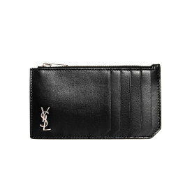 サンローラン パリ SAINT LAURENT PARIS 財布 メンズ カードケース/コインケース TINY CASSANDRA FRAGMENTS ZIP CARD CASE 629899 1JB0E 1000 BLACK