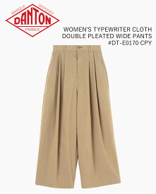 DANTON WOMEN'S TYPEWRITER CLOTH DOUBLE PLEATED WIDE PANTS #DT-E0170 CPY ダントン ウィメンズ タイプライター クロス ダブルプリーツ ワイドパンツ