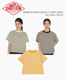 DANTON WOMEN'S SHORT SLEEVE T-SHIRT STRIPE #DT-C0311 TCB-ST ダントン ウィメンズ ショートスリーブ Tシャツ ストライプ