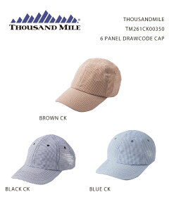 THOUSANDMILE 6 PANEL DRAWCODE CAP TM261CK00350 / �T�E�U���h�}�C�� 6�p�l�� �h���[�R�[�h �L���b�v