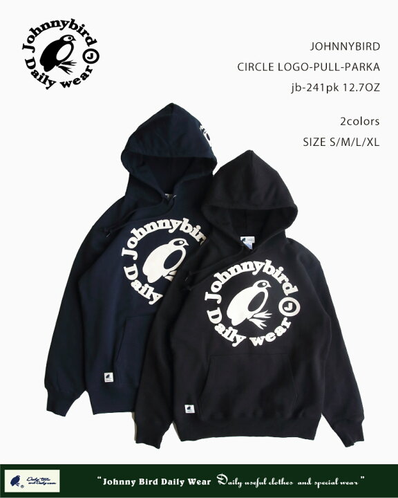 楽天市場】JOHNNNYBIRD CIRCLE LOGO-PULL-PARKA jb-241pk 12.7OZ 