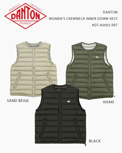 DANTON WOMEN'S CREWNECK INNER DOWN VEST #DT-A0002 RRT / _g EBYN[lbNCi[_ExXg