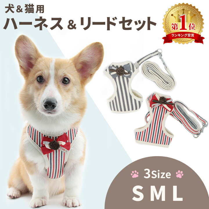 楽天市場 犬 ハーネス リード セット S M Lサイズ 小型犬 中型犬 ハーネスリードセット ペットハーネス 犬 ハーネス リード ペット用品 散歩 お出かけ 胴輪 簡単着脱 リラックス おしゃれ Er Dgfb Mitas