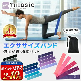 【楽天1位 MILASIC公式】エクササイズバンド バンド 5本セット ゴムチューブ エクササイズ 筋トレ トレーニング トレーニングチューブ ダイエット ダイエット器具 ストレッチゴム フィットネスチューブ ヨガ 体幹トレーニング 体幹 筋トレ TN-TGTB
