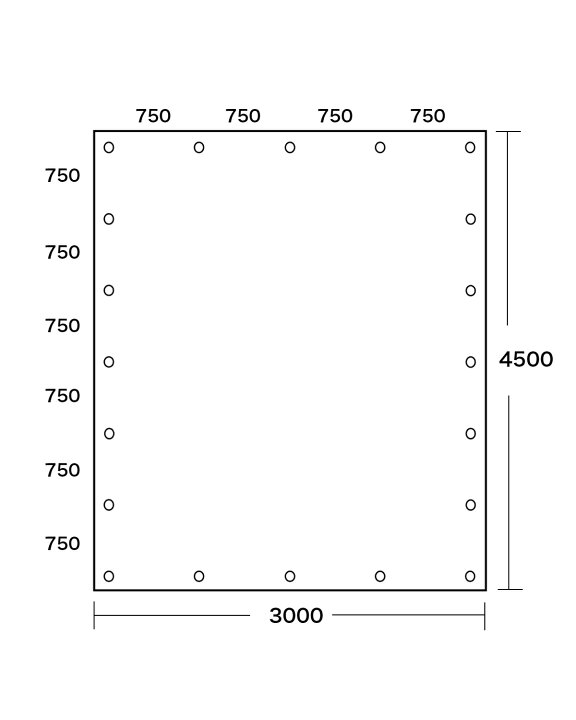 楽天市場】トラックネット 3.0m×4.5m グレー 170g/m2 厚手 アーム 