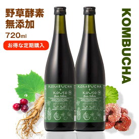 コンブチャ 酵素ドリンク グリーンナチュラ 無添加 野草酵素 720ml×2本セット ファスティング クレンズ ダイエット ドリンク 置き換え 酵素ドリンク(酵素飲料)