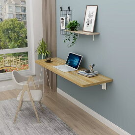 折り畳み 机 折りたたみ式テーブル 壁掛け式 コンピュータデスク フローティングハンギングデスク 家庭用テーブル 安定した頑丈な構造