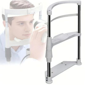 検眼用チンレスト 視力トレーニング用額サポート 額サポート検眼用アクセサリー メッキ加工 防錆 耐久性 曲面デザイン 高さ調整可能 人