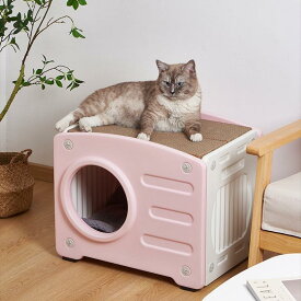 キャットハウス 猫小屋 組立式 猫 ベッド 安心安全 ペットハウス プラスチック製 小型犬小屋 防風 通気性 耐重 さびない 四季兼用　洗え