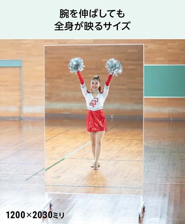 楽天市場】【送料無料】 ダンス・ジム用 キャスター付き大型ミラー 