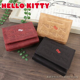 HELLO KITTY ハローキティ 3つ折り財布 ribbon motif リボンモチーフ 87061/月間優良ショップ