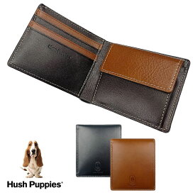 ハッシュパピー Hush Puppies 本革　レザー 二つ折り財布 サイフ メンズ　HP0345/月間優良ショップ