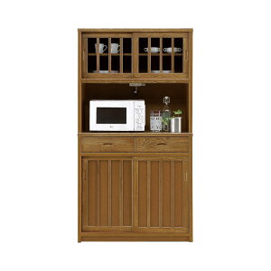 食器棚 キッチン キッチン収納 90cm ダイニングボード キッチンボード 食器棚 木製 引き戸 和風 和モダン ナチュラル ブラウン キッチンボード キッチンキャビネット ダイニング収納 キッチ