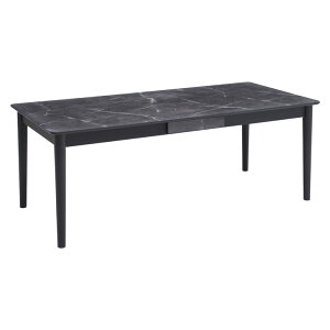 ダイニングテーブル テーブル単品 木製 大理石 石目 調 食卓用 190cm 6人 六人 6人用 長方形 黒 おしゃれ テーブル 引き出し 収納 付き 大型 家族 ファミリー 北欧 大きめ 大きい