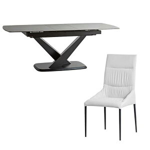 伸長式ダイニングテーブルセット ダイニングテーブル5点セット ダイニングテーブルセット ダイニングセット 5点 ダイニングテーブル セラミック天板 伸長式テーブル 石目調 ダイニングチ