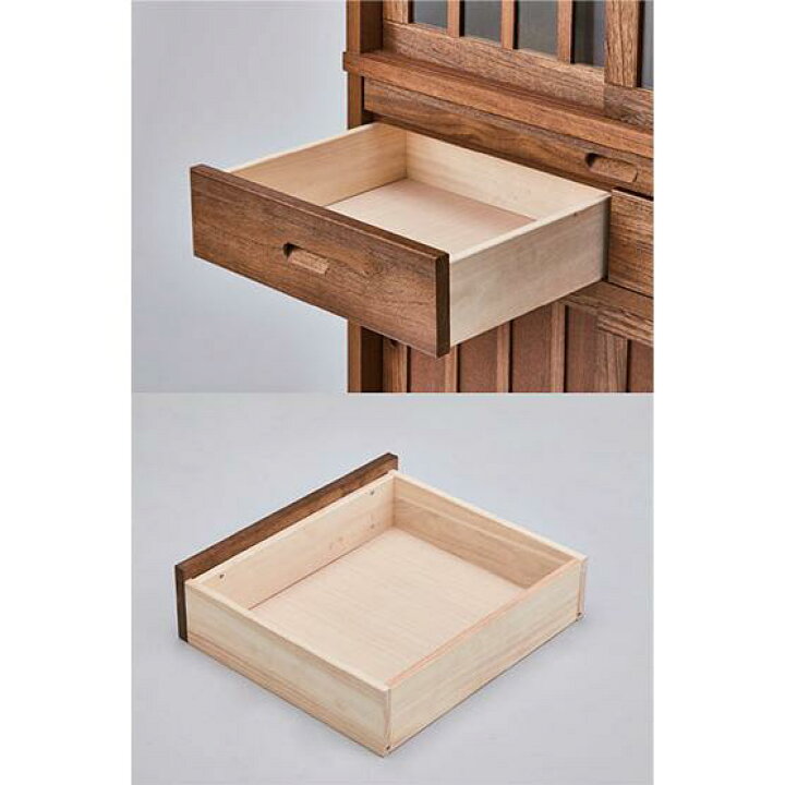 楽天市場】幅90cm キッチンカウンター 日本製 完成品 大川家具 食器棚 