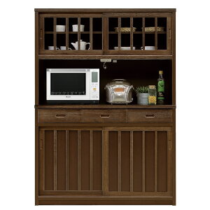 幅120cm 高さ170cm 引き戸 オープン レンジ台 モイス付き キッチンボード 食器棚 桐材 天然木 ガラス 木製 和風 大川家具 家具 インテリア キッチン 台所 収納