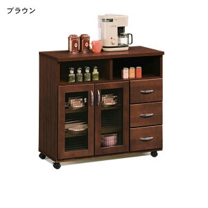 幅90cm キッチンカウンター 日本製 完成品 大川家具 食器棚 キッチン 収納 キッチンワゴン キッチンラック カウンター下収納