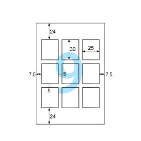 ヒサゴ CJ883S ラベルシート CJ切手型シール はがき/9面 5冊セット（50シート入）