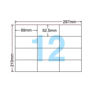 C12GF xV[ ^bNV[ A4 12 1ЃTCY99mm×52.5mm ㉺E]Ȃ x V[ iiRs[ Ĕx CNWFbgv^E[U[v^K }`v
