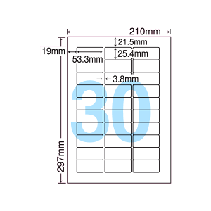 CL52FH xV[ ^bNV[ A4 30 1ЃTCY53.3mm×25.4mm ㉺E] x V[ \x ꂢɔ ʏ\Ĕ CNWFbgv^E[U