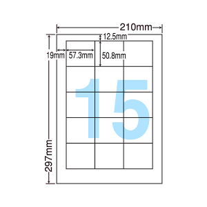 LDW15MF ���x���V�[�� �^�b�N�V�[�� A4�� 15�� 1�ЃT�C�Y57.3mm×50.8mm �㉺���E�]������ �������x�� �����V�[�� �\�����x�� ���ꂢ�ɔ������� �i�i���[�h �Ĕ������x�� �C���N�W�F�b�g�v�����^�E