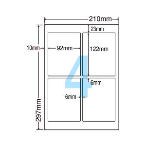 LDW4iB xV[ ^bNV[ A4 4 1ЃTCY92.0mm×122.0mm ㉺E] ׎Dx Ix \x ii[h ʎx CNWFbgv^E[U[v^K