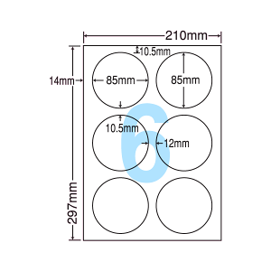 LDW6GL ���x���V�[�� �^�b�N�V�[�� A4�� 6�� 1�ЃT�C�Y85.0mm×85.0mm �㉺���E�]������ ���i���x�� �����p���x�� �� �~�` �i�i���[�h ���ʎ����x�� �C���N�W�F�b�g�v�����^�E���[�U�[�v�����^�K��