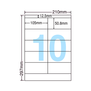 LDZ10MF ���x���V�[�� �^�b�N�V�[�� A4�� 10�� 1�ЃT�C�Y105.0mm×50.8mm �㉺�]������ �������x�� �����V�[�� �\�����x�� �i�i���[�h �Ĕ������x�� �C���N�W�F�b�g�v�����^�E���[�U�[�v�����^�K�� 