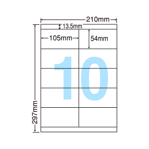 LDZ10MOF ���x���V�[�� �^�b�N�V�[�� A4�� 10�� 1�ЃT�C�Y105.0mm×54.0mm �㉺�]������ �������x�� �����V�[�� �\�����x�� �i�i���[�h ���ʎ����x�� �C���N�W�F�b�g�v�����^�E���[�U�[�v�����^�K��